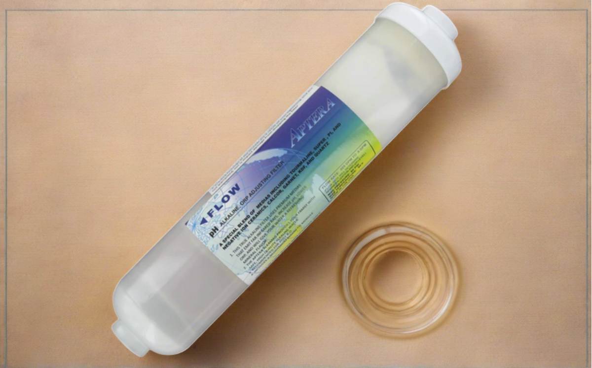 APTERAInline 10" x 2.5" AlkaMag Alkaline Filter 1/4 FPT, 1000 Gal