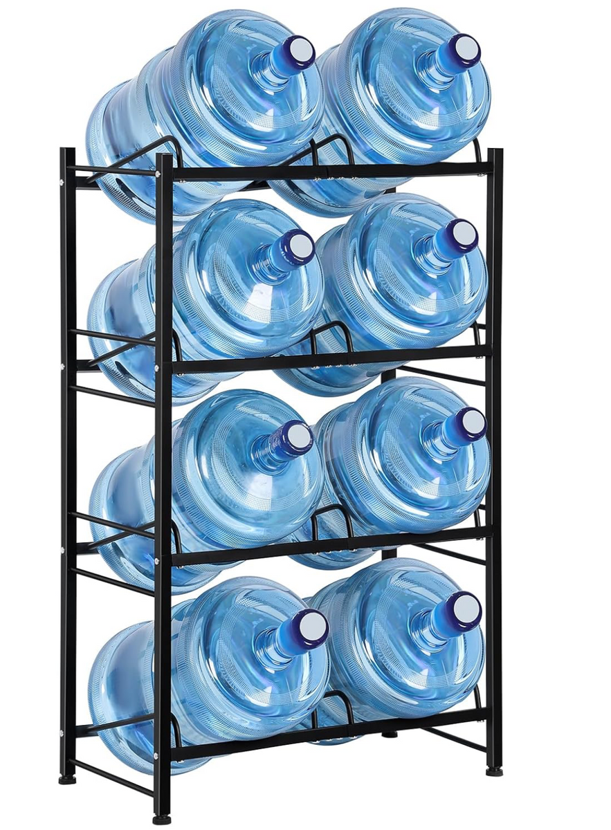 4 Tier - 5 Gallon Water Bottle Rack - 8 Bottles – Purifi Water