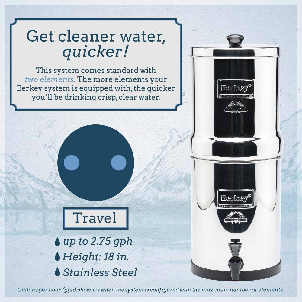 Travel Berkey (1.5 Gallons / 5.7 Litres) – Purifi Water